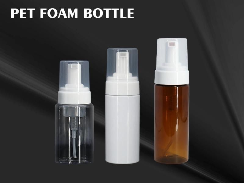 Amber Color Frosted Shampoo Soap Bottles Matted Foaming Plastic Bottle