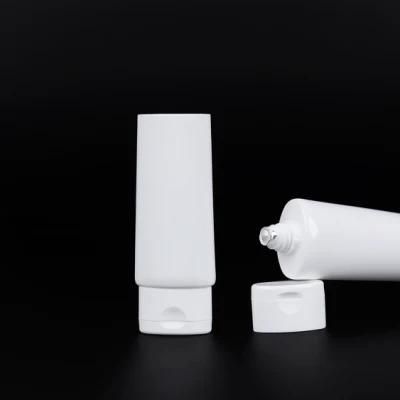 Empty Cosmetic Plastic Tube Facial Cleanser with Clear Cap