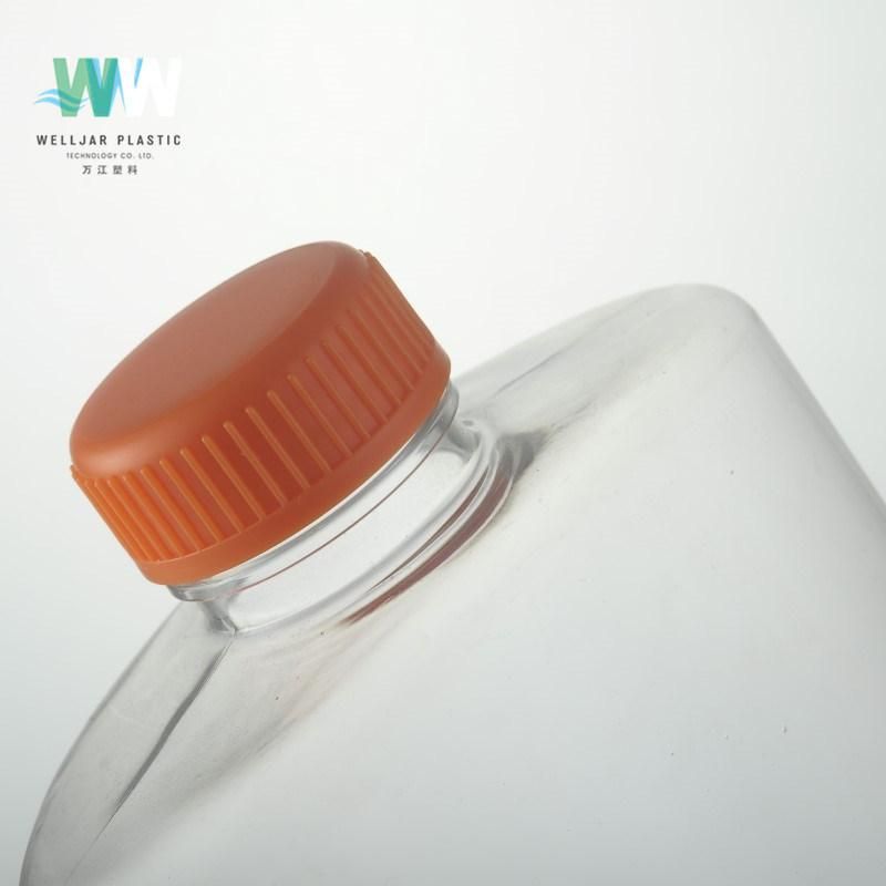 800ml Plastic Pet Empty Flat Bottle with Screw Cap