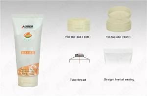 D40mm Translucent Cleanser Tube Packaging with Colored Flip Top Cap
