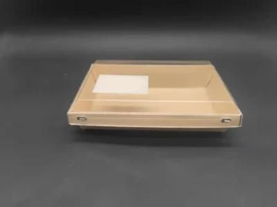 Custom Recyclable Disposable Paper Packaging Box Sushi Takeaway Paper Box with Divider Section