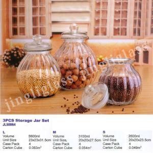 Large Capacity Storage Glass Jar / Glass Storage Jar