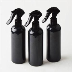 300ml Pet Plastic Round Shoulder Black Trigger Mist Spray Bottle for Beauty Care