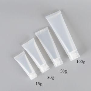 Frosted 100g Transparent PE Soft Tube for Shampoo Cream with Screw Cap