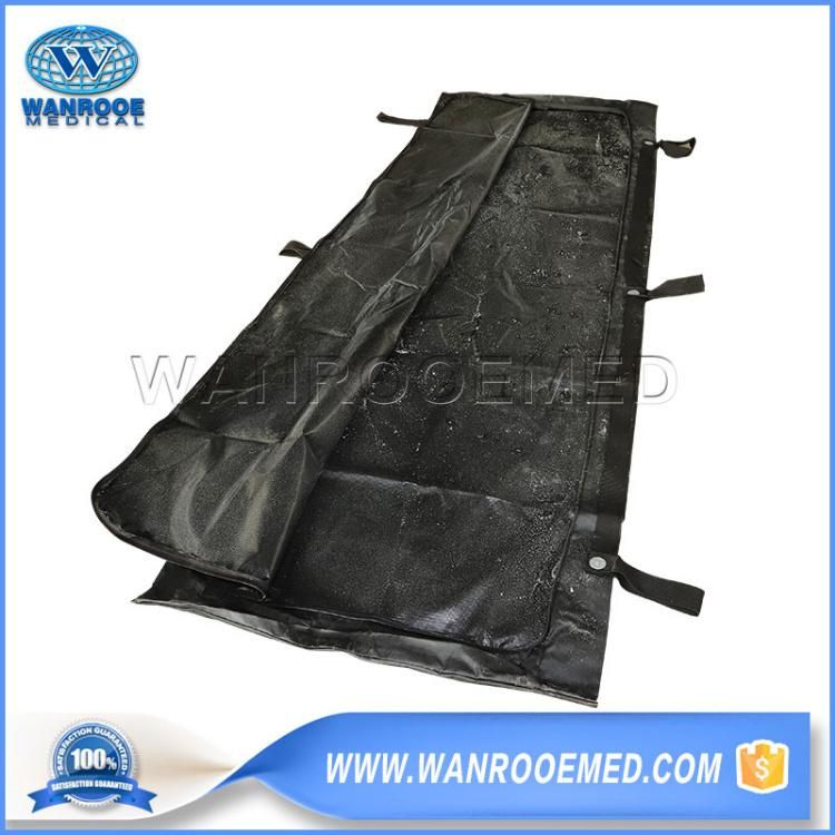 Heavy Duty Black Mortuary Ga409 Waterproof PVC Vinyl-Coated Polyester Mesh Dead Body Corpse Bag