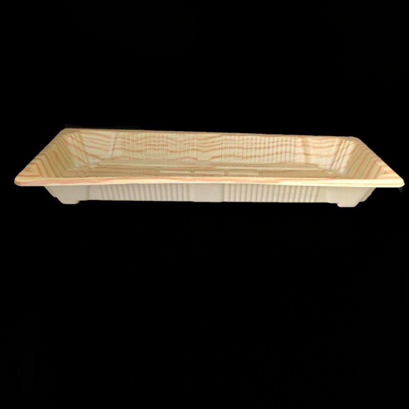 Yellow Sushi Packing Box Plastic Food Tray, Good Quality Sushi box With Transparent Lid