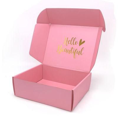 [Baiyue]Double-Sided Printing Pink Airplane Box Hairpin Jewelry Gift Packaging Box Custom Logo Extra Hard Color Custom Box