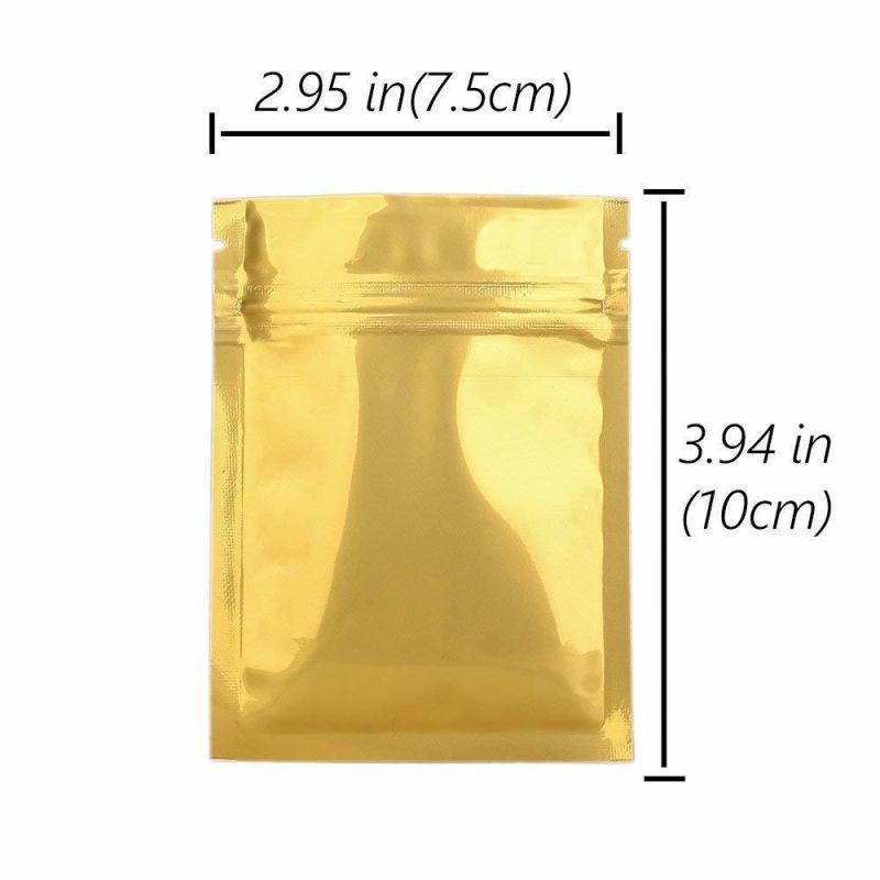 Moisture Proof Resealable Packaging Ziplock Glossy Plastic Bags Mylar Bags
