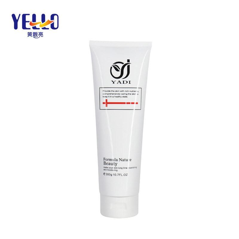 Hair Gel 300ml White Plastic LDPE Flip Top Lotion Tube Packaging