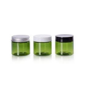 Personal Care Plastic Pet Jar 50g 100g 150g Clear Green Cosmetic Gel Cream Jar