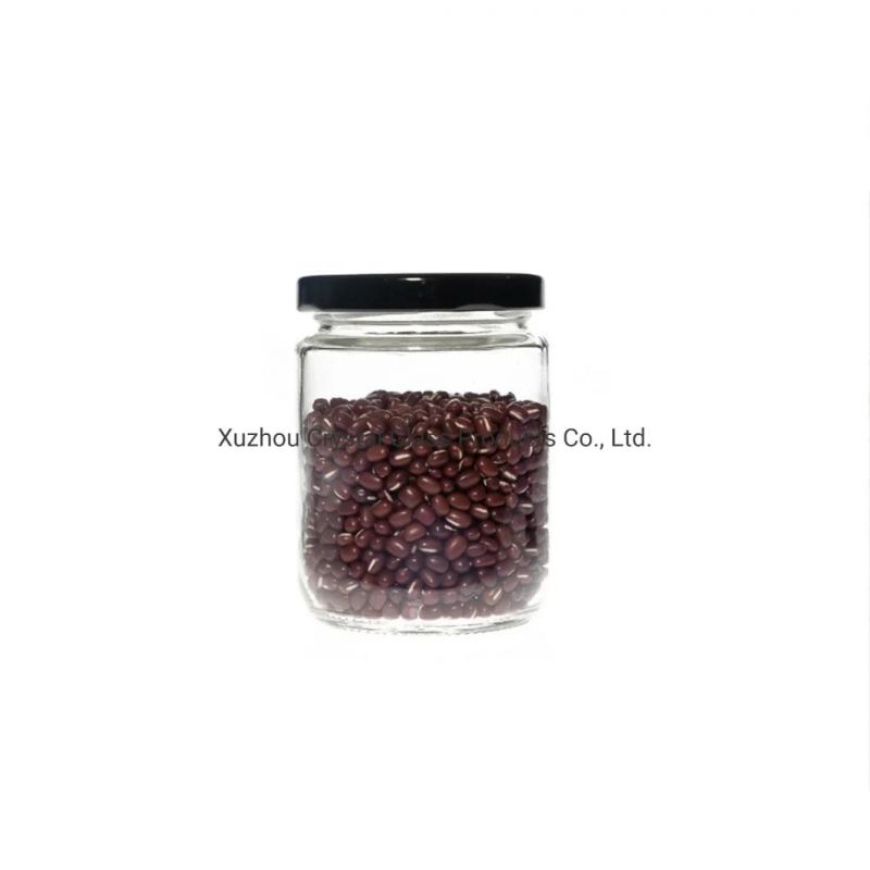 150ml Clear Round Shaped Hermetic Glass Storage Jar Storage Food Honey Glass Jar with Metal Lid