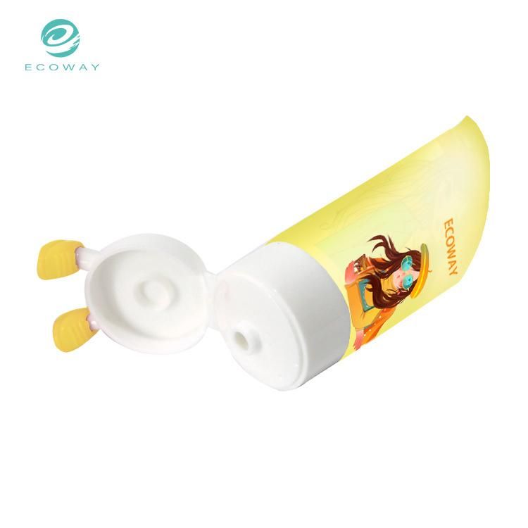 40ml Flip Cover with Silicone Feet White Note Head Hand Cream Tube