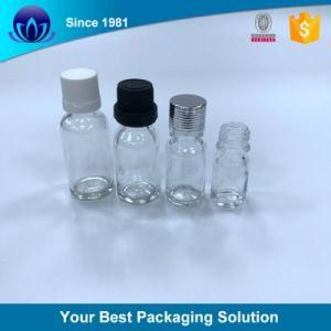 5ml Clear Glass Essential Oil Bottle with Black Cap and Stopper