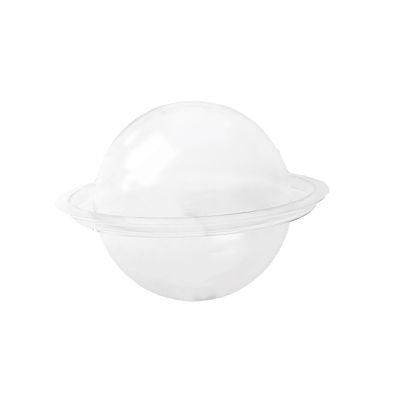 Clear Ball Shaped 7cm Plastic Bath Bomb Mold Blister Packaging