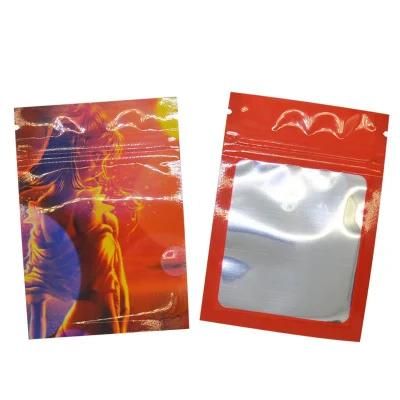 Plastic Recyclable Hot Sealing Edible Mylar Gummy Flower Leaf Sugar Tobacco Gift Packaging Pouch Mini Food Window Bag