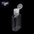Pet 60ml Modern Plastic Small Transparent Shampoo Soap Bottles with Flip Cover
