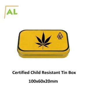 Certified Child Resistant Tin Box for Cannabis Packagiing with Custom Design
