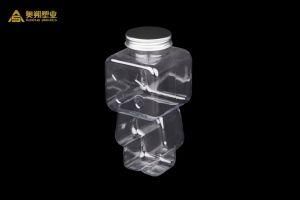 500ml Disposable Pet Plastic Beverage Bottle Creative Cartoon Robot Tea Cup Large Diameter Fruit Tea Bottle