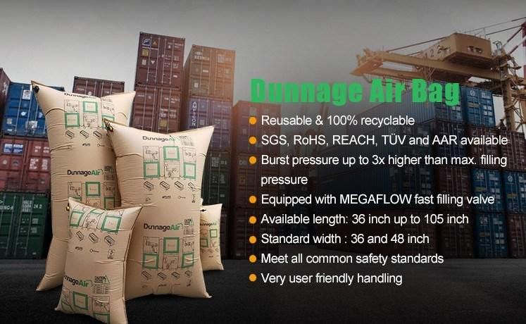 Dunnage Bag Air Dunnage Bag Inflatable Bag Dunnage Air Bag Container Pillow Bag /PP Woven Dunnage Bag/ Dunnage Air Bags