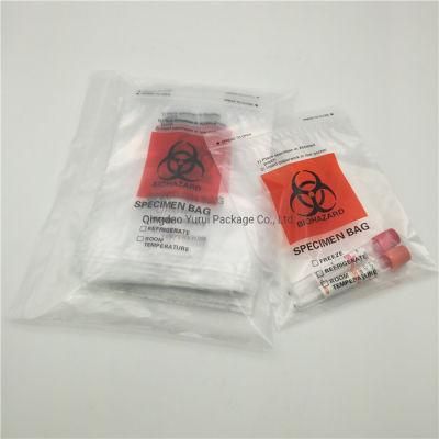 Zip Lock Laboratory Specimen Transport Bags with Document Pouch