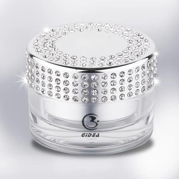 100g Silver Plastic Diamonds Cosmetic Cream Jar