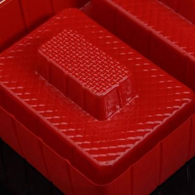 China Custom Red PVC Flocking Plastic Trays for The Medical Industry Packaging