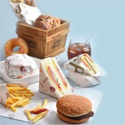 Sandwitch Hamburger Wrappers Clear Wrapping for Food Paper