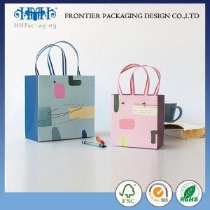 Custom Recyclable Twist Handle Printed Shopping Brown Kraft Paper Bag