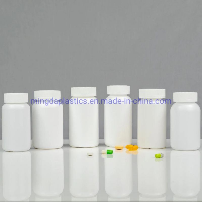 200ml Small Sloping Shoulder Plastic Medicine Packaging Round Bottle HDPE