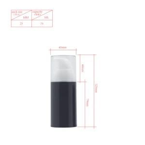 Black/Brown 75ml Cosmetic Packaging Face Cream Emulsion Airless Bottle
