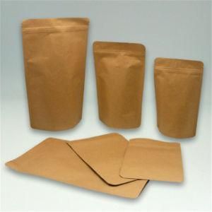 Custom Coffee Bean Square Flat Bottom Bag Kraft Paper Coffee Bag