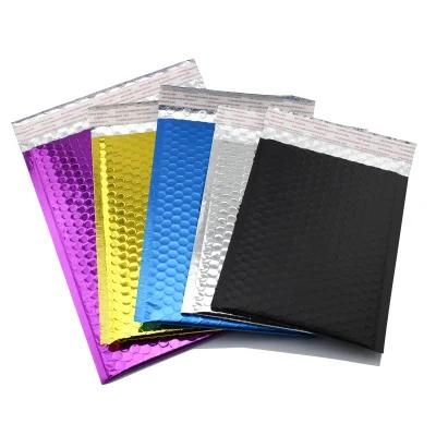 Customized Logo Colour Envelope a Bulle Aluminum Foil Metallic Mail Envelopes Mailing Bag Bubble Envelope Express Mailer Bags