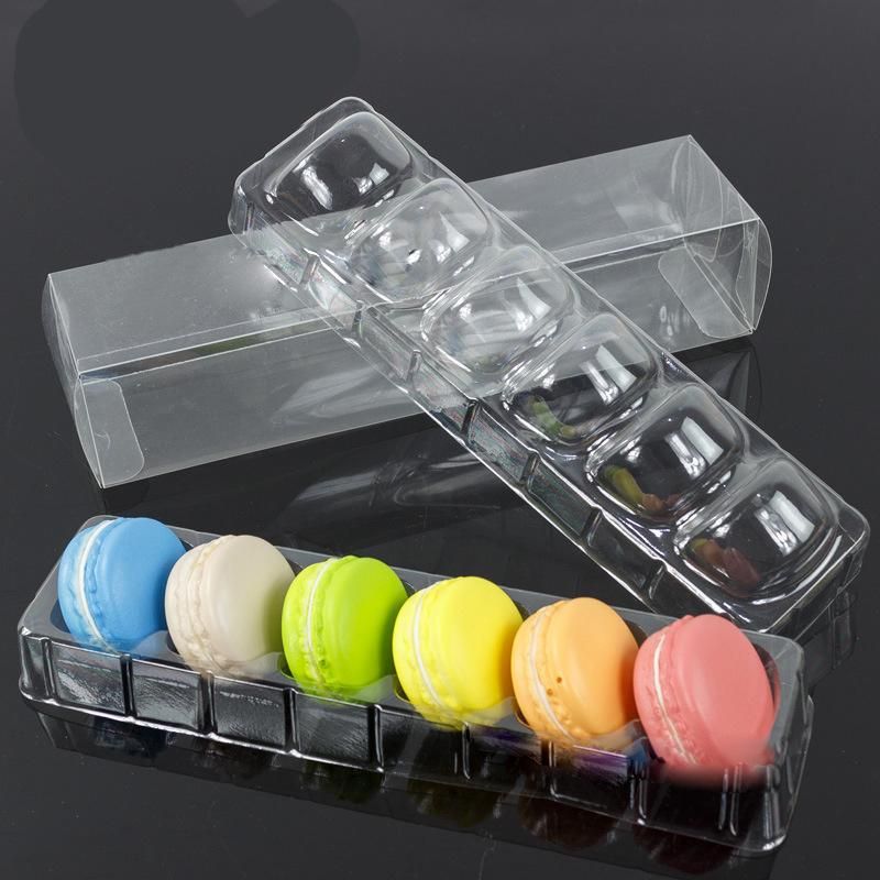 Transparent Custom Macaron Food Packaging Box with Blister tray