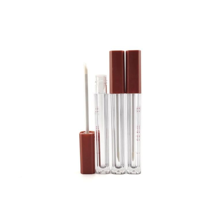 Sells New 5ml Clear Lip Gloss Tube Cosmetic Lip Gloss Empty Bottle Packaging Container with Black White Red Purple Lid