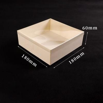 Singe Paper with Double Lamilated Wood Box for Sala Sushi Food Take Away Package