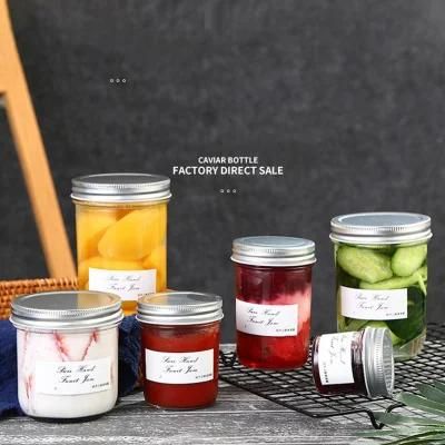 4 Oz 8 Oz 10 Oz 16 Oz Wide Mouth Jam Peanut Butter Glass Mason Jars with Metal Lid