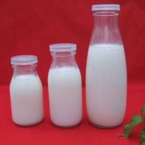 200ml 250ml 500ml Glass Milk Bottle with Plastic Lid