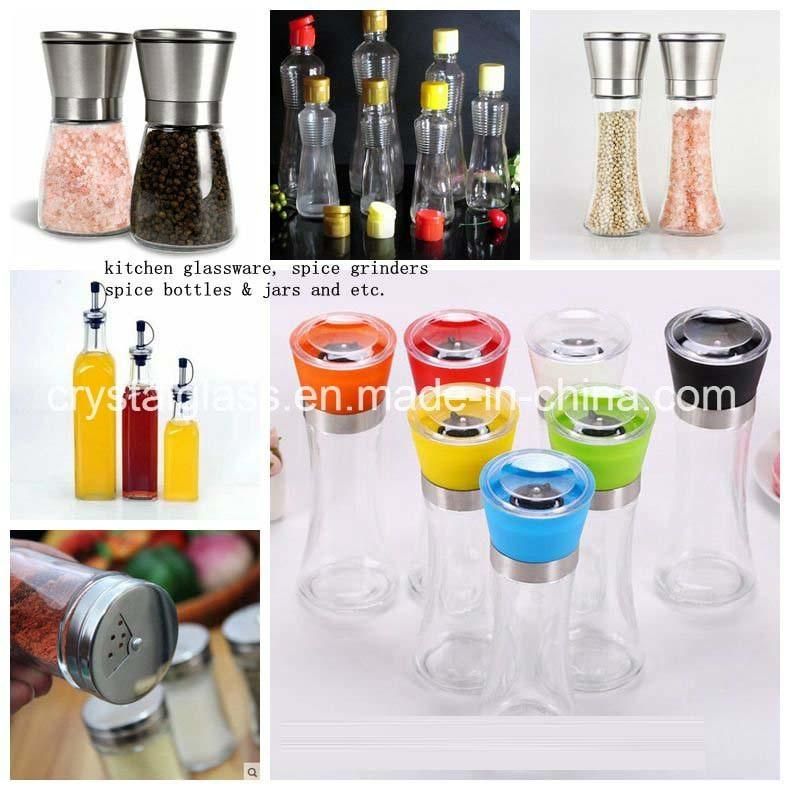 18oz Clear Glass Water Bottle for Juice Use Stainless Steel Cap