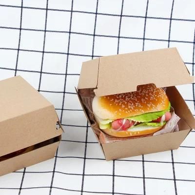 Disposable Lunch Clamshell Food Packaging White Corrugated Cardboard Box