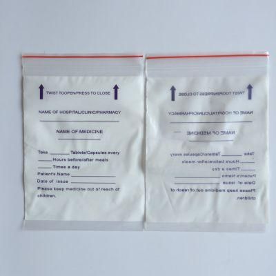 OEM Service LDPE Medicine Packaging Bag Plastic Small Ziplock Pill Bags