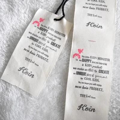 Eco-Friendly Printed Canvas Hang Tag for Apparel
