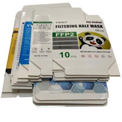 Manufacturer China Custom Logo Printed Corrugated Paper Packaging Colorful N95 Face Mask Box