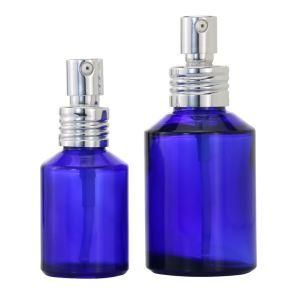 120ml Amber Clear Blue Flat Slope Shoulder Cosmetic Serum Dropper Essential Oil Glass Bottle with Cap
