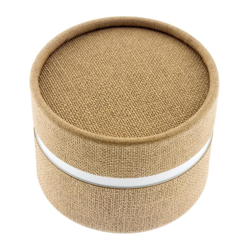 Small Brown Jute Coated Paper Tube, Gift Box