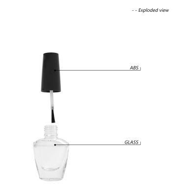 Hot Sale 12ml Unique Custom Small Glass Empty Nail Polish Bottles