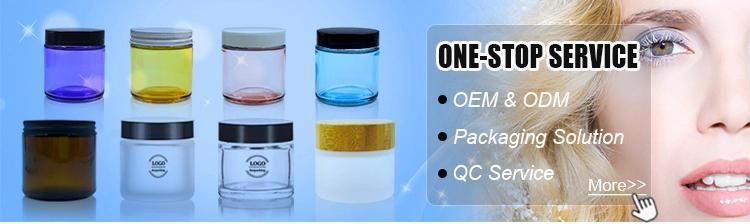 Cosmetic Skin Care Packaging Jar Black Body Scrub Face Body Cream Glass Jar 20g 30g 50g with Black Plastic Lids