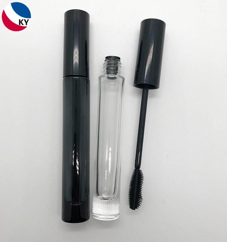 10ml Black Brush Cap Eyelash Serum Tube Glass Mascara Bottle