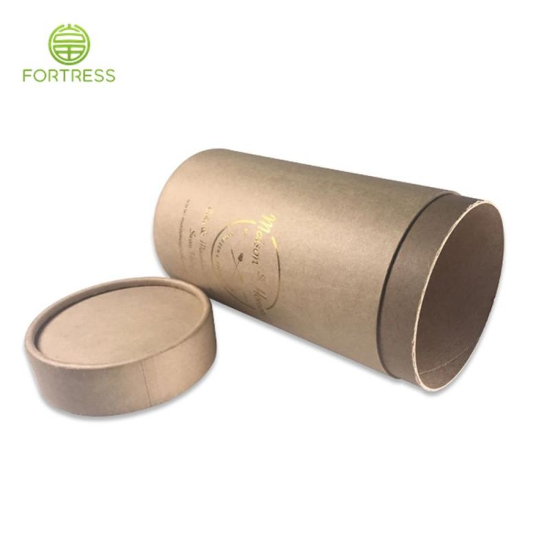 Compostable Recyclable Kraft Round Paper Tube Coffee Tea Paper Tube