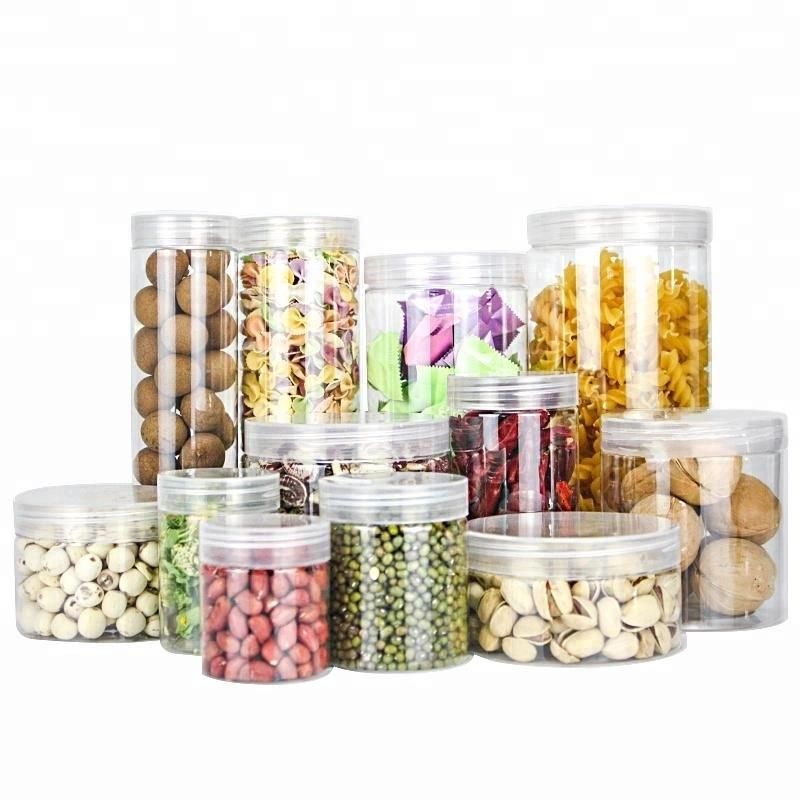 Pet Plastic Jar Food Packaging Jars, Transparent Sealed Flower Tea Dried Fruit Baby Food Cap Jar