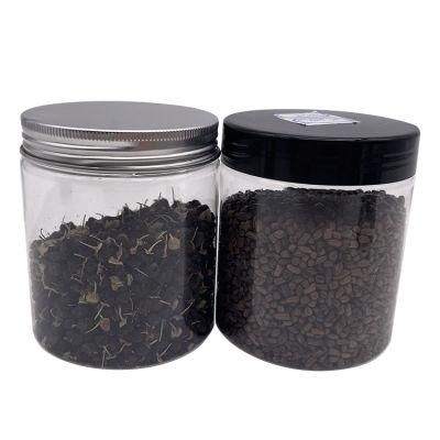 100ml 200ml 300ml 500ml 4oz 8oz Clear Amber Black Pet Plastic Cosmetic Cream Jar with Plastic Aluminum Lids